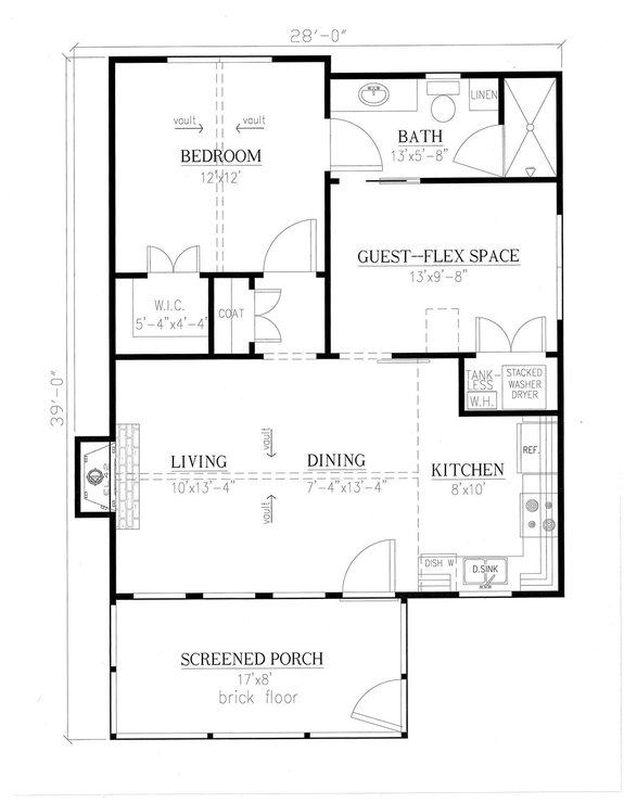 Open Floor Plan 2 Bedroom Tiny House Plans - Two Bedroom Tiny House ...