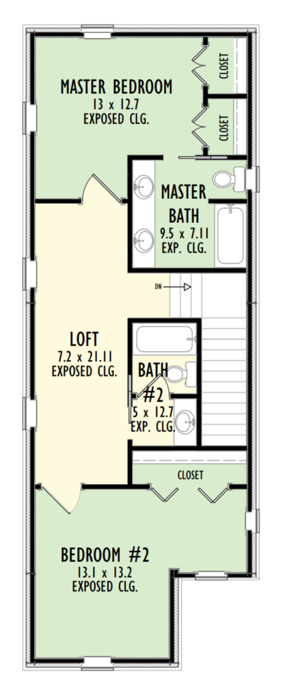 Contemporary Barndo Plan for Narrow Lot