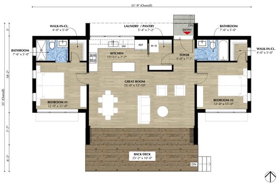 Open Concept Modern Cabin Floor Plans
