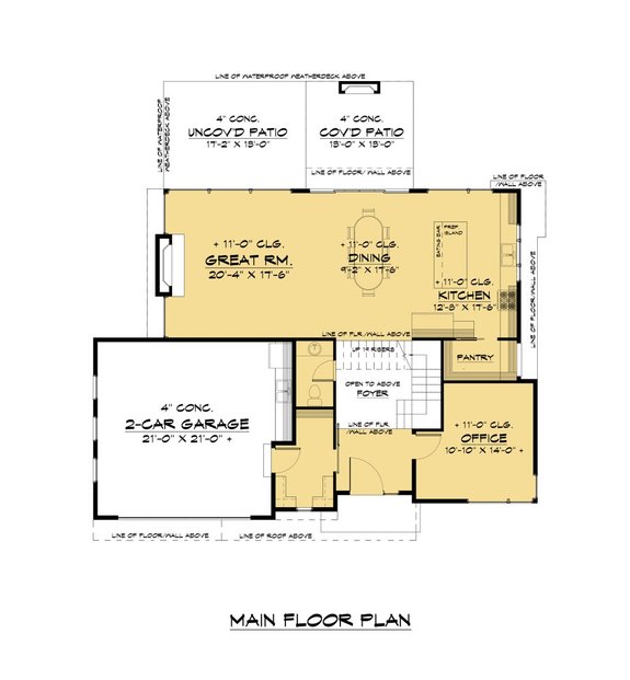 Modern House Plan with Deck