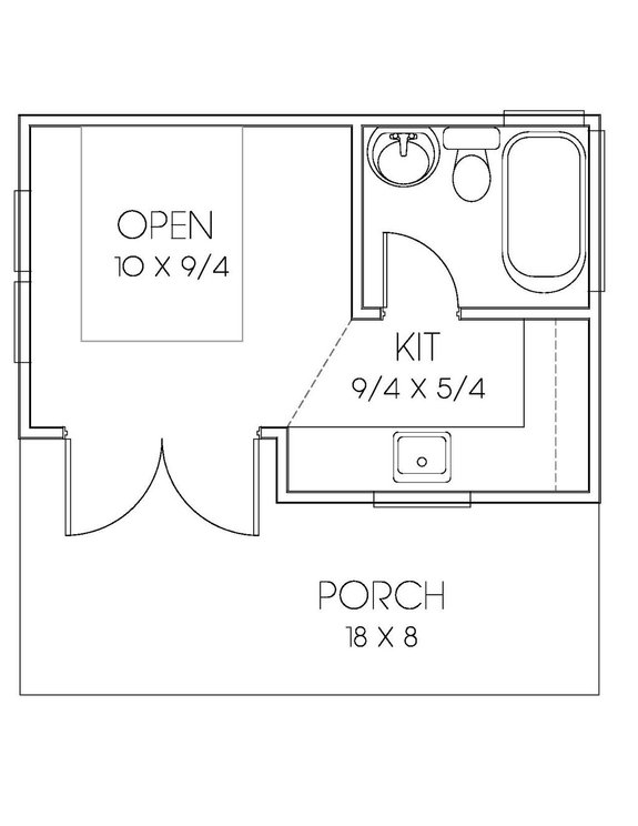 Tiny Plan with Front Porch