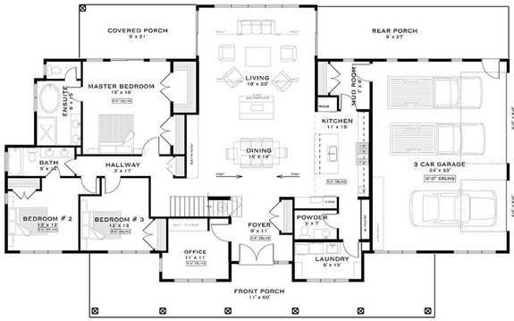 Barndominium Plan with Loft