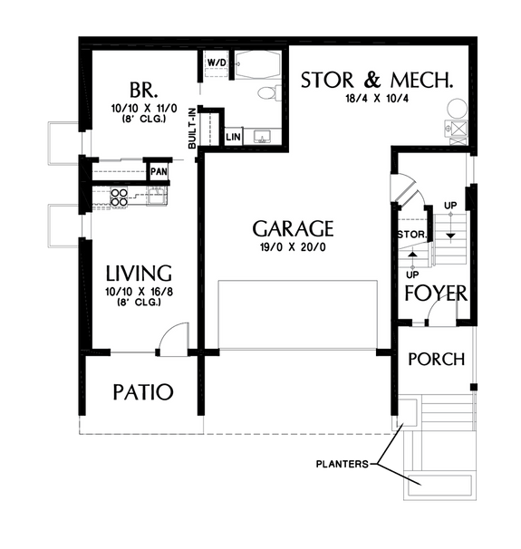 Contemporary Hillside Home with Garage