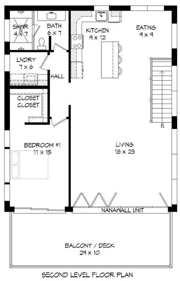 Contemporary Garage Apartment Plan