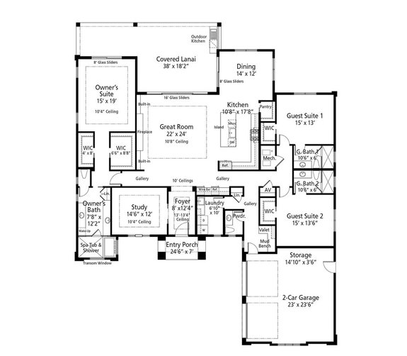 Craftsman Plan with Lanai