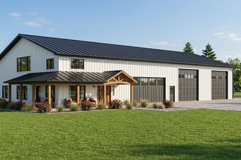 50 x 100 House Plans with Barndo Style