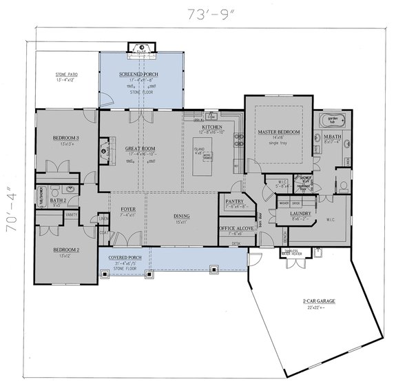 floor plans without dining room