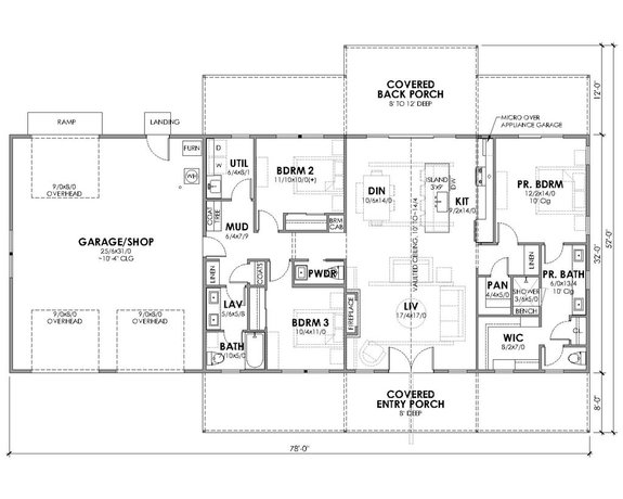 Ranch Plan with Country Charm