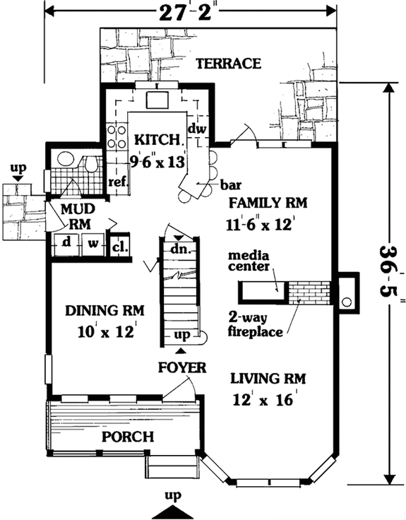 Double-Sided Fireplace