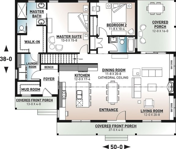 2 Bedroom Retirement House Plans