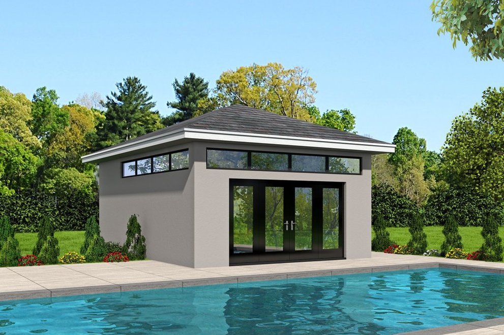 Modern Pool House Plans