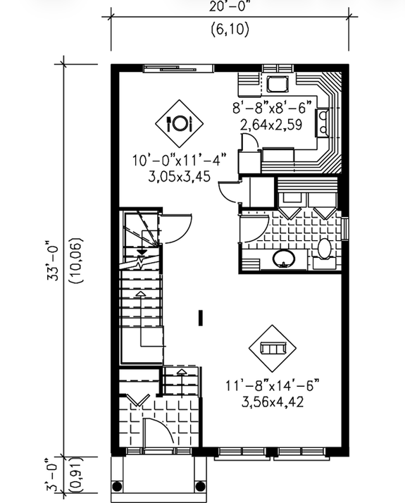 Three-Bed European Plan