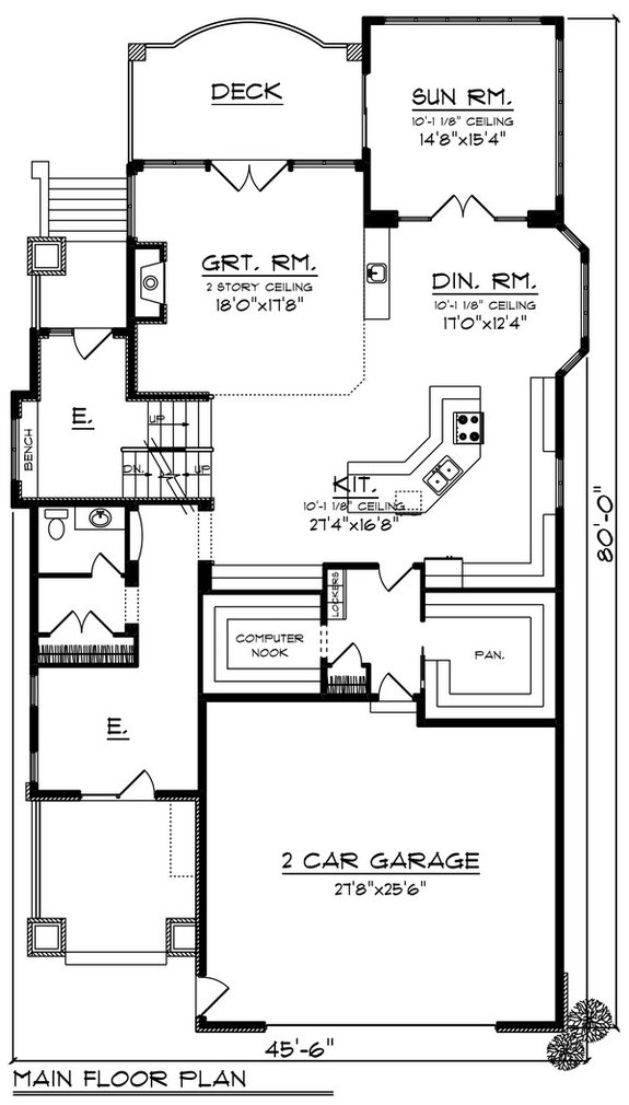 craftsman style house floor plans