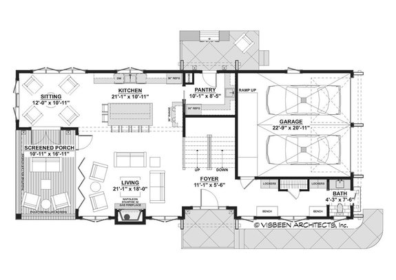 Cottage Style Plan with a Modern Edge