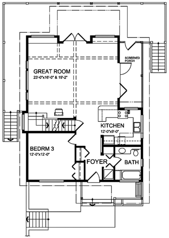 House Plan Design - Cozy A-Frame House Plans