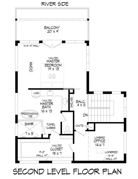 Two-Story Lake House Plan