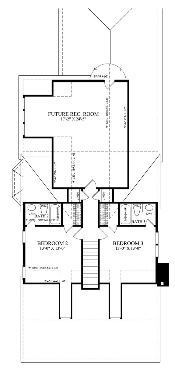 Slim Cottage House Plan