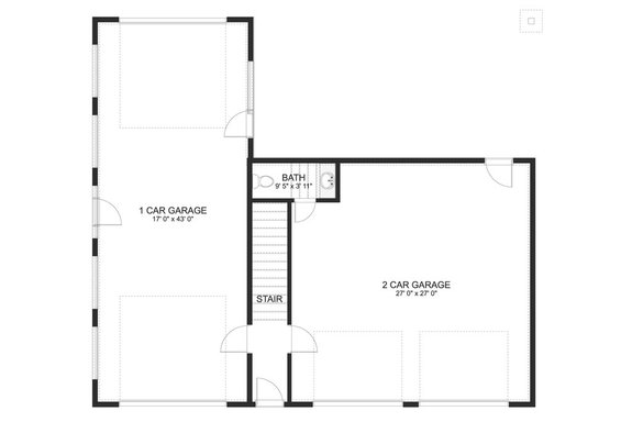 RV Garage Plan with Studio