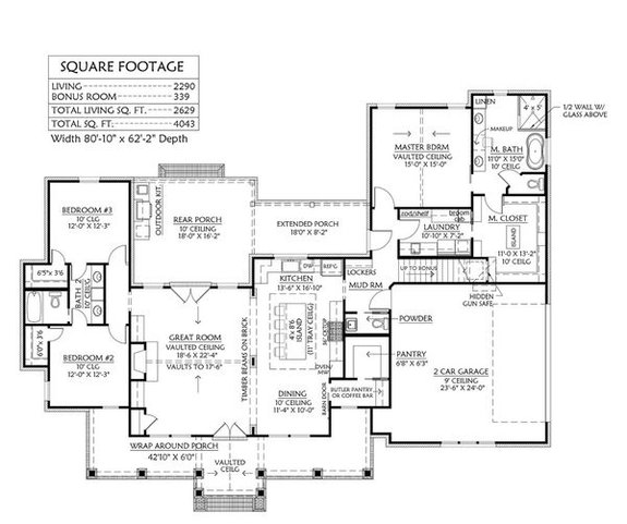 House Plan Design - Charming Rustic House Plans