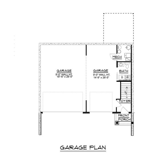 Garage Plan with Apartment and Deck Upstairs