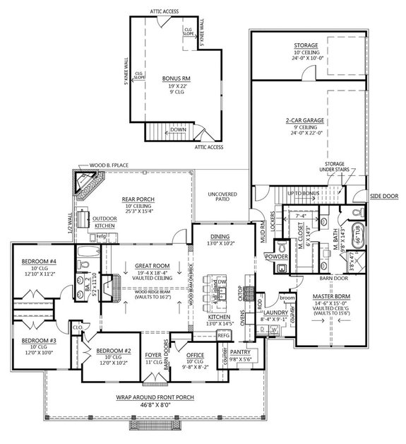 Must Have One Story Open Floor Plans