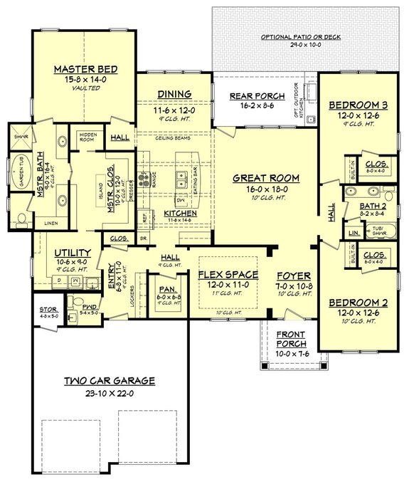 2 200 Sq Ft House Plans, 2200 Sq Ft House Plans 4 Bedroom