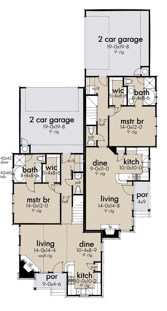 Top 10 Duplex Plans That Look Like, 2 Family Ranch House Plans