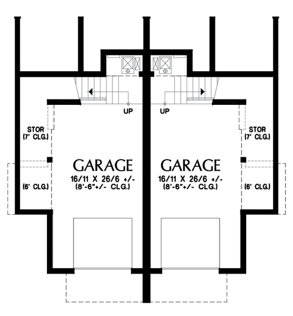 Hillside House Plans with Garages Underneath