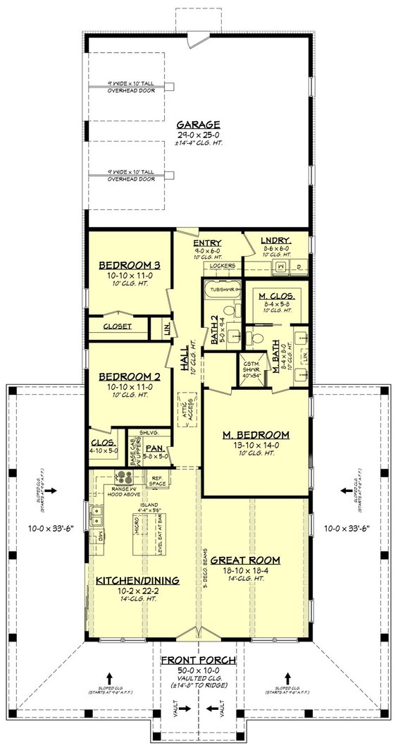 Barndominium Plan with Wraparound Porch