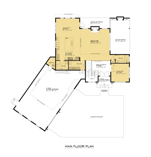 Two-Story Plan with Three-Car Garage