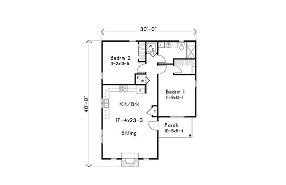Cabin Floor Plan for Narrow Lot