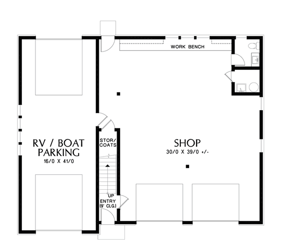 Two Bedroom Craftsman Plan with Boat Parking