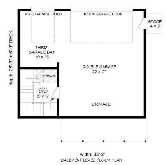 Two-Story Apartment Garage Plan