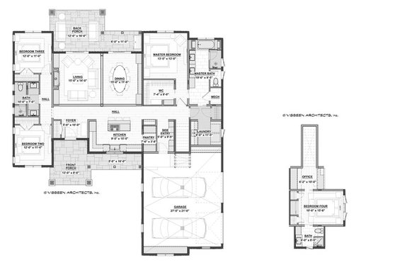 Ranch with Side Garage