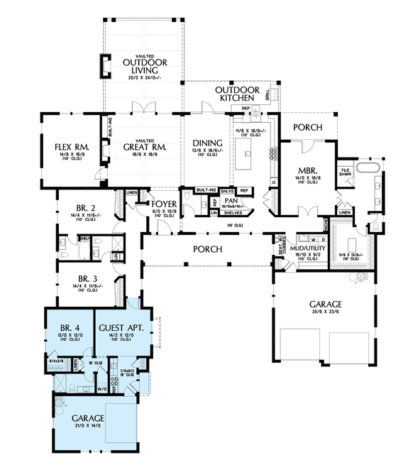 Luxury Farmhouse Plan