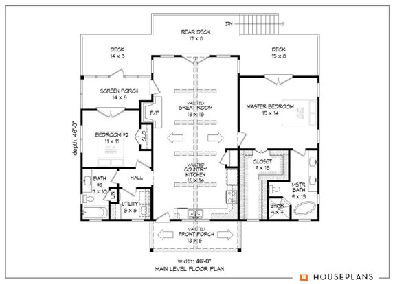 Simple Small Cabin Plans Houseplans, Vacation House Plans