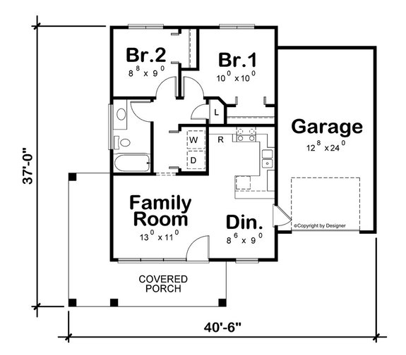 Modern Tiny Cottage Plan