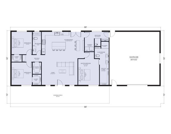 Budget-Friendly Barndominium Plan