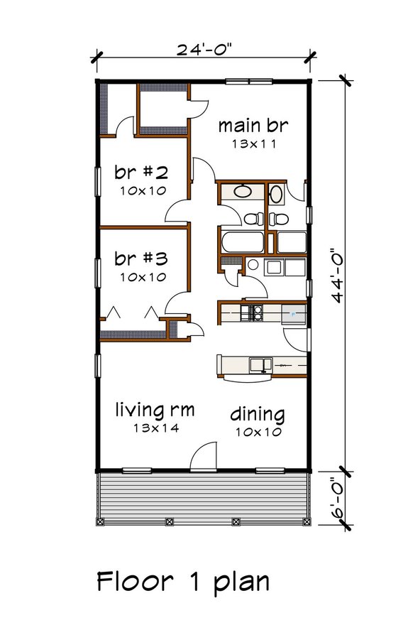 Simple House Plan with Open Layout