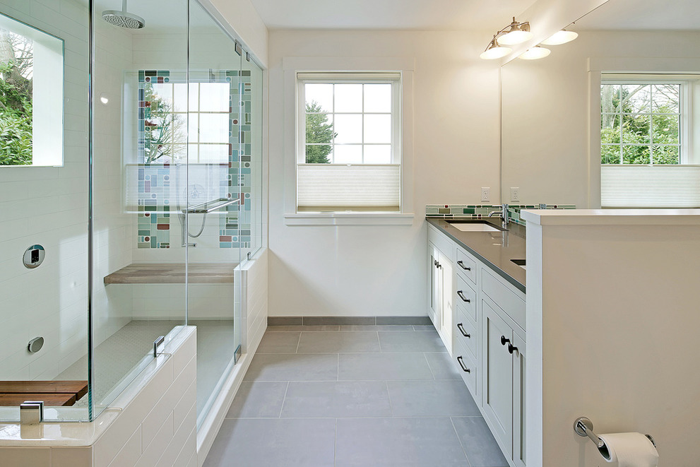 Small Bath with Steam Shower Time to Build