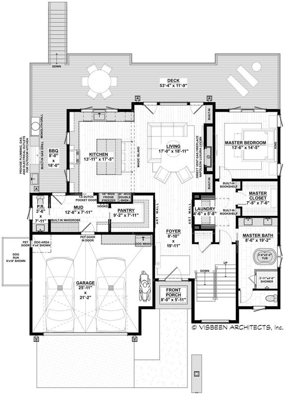 House Plans With Rear View