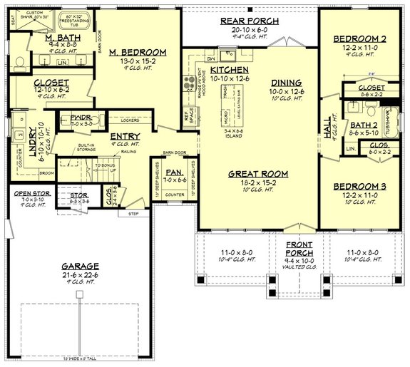 Classic 3 Bedroom Farmhouse Plan