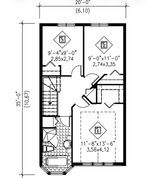 Three-Bed European Plan