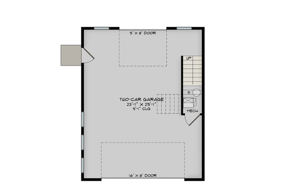 One-Bedroom Garage Apartment Plan