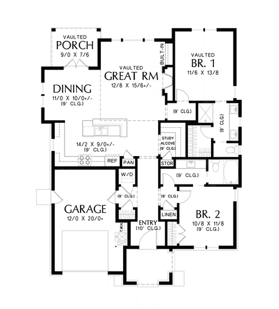 House Plan Design - Charming Rustic House Plans