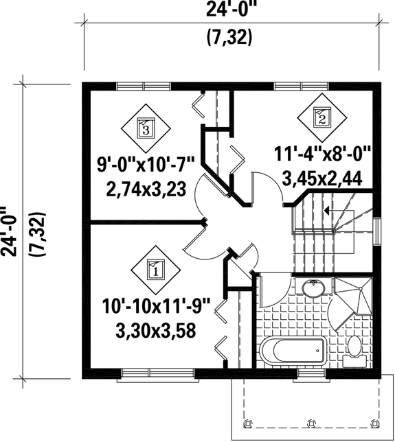 Simple Two-Story Plan