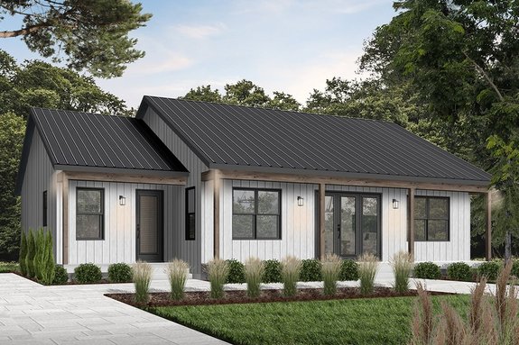 Small One Story 2 Bedroom Retirement House Plans