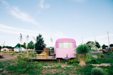 Tiny Vintage Trailer Home in Texas