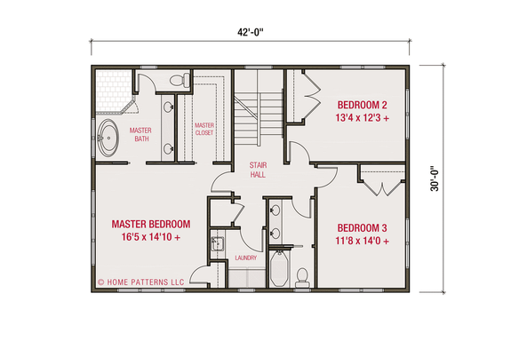 Plan 461-84 - Upper Floor Plan