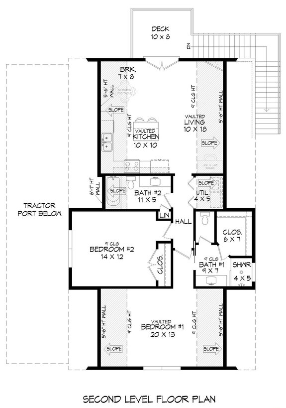 Two-Bedroom Barndo Style Plan